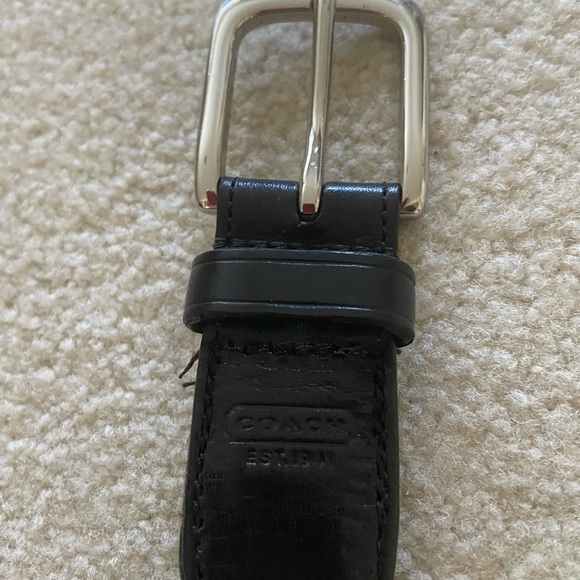 Coach black leather unisex belt size 38 , see measurements - Picture 7 of 7